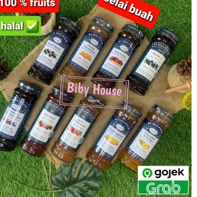 

➩ SELAI BUAH ST DALFOUR 284 GR 100 % FRUIT SPREAD ORIGINAL HALAL ➦