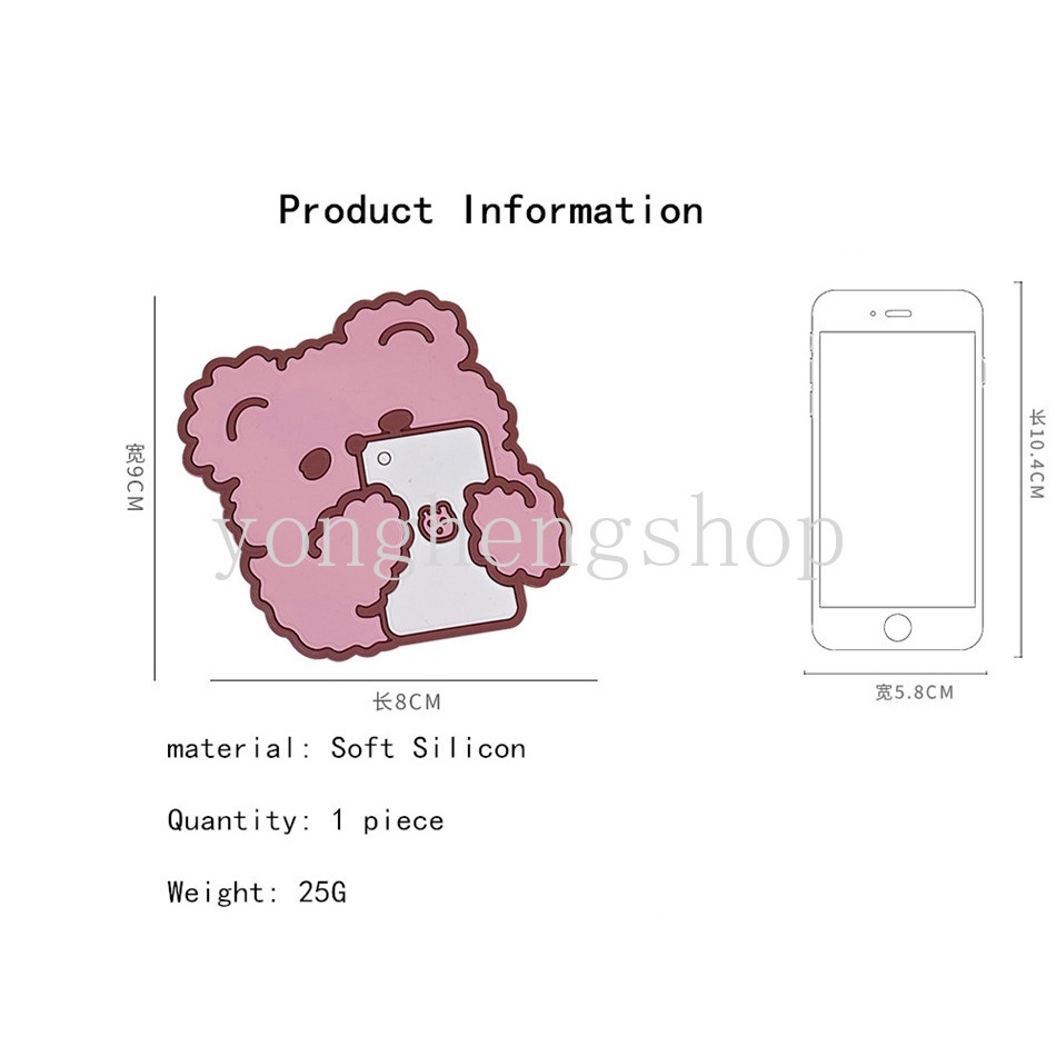 Tatakan Cangkir Desain Kartun Beruang Kelinci Anti Slip Tahan Air Untuk Dekorasi Rumah