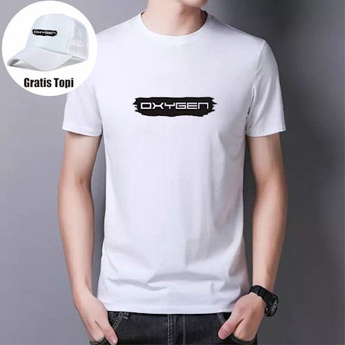 GRATIS TOPI / Kaos Oblong Kaos Distro Lengan Pendek Pria Cowok Original Bahan Cotton Combed 30s Ori 