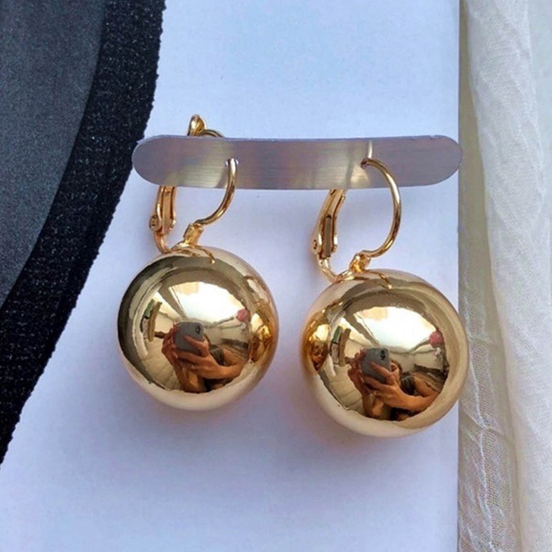 Anting Drop Menjuntai Bentuk Bola Halus Untuk Wanita Kreatif Putih/Golden/Rosegold Pandent Earring Charming Female Ear2023New Hot