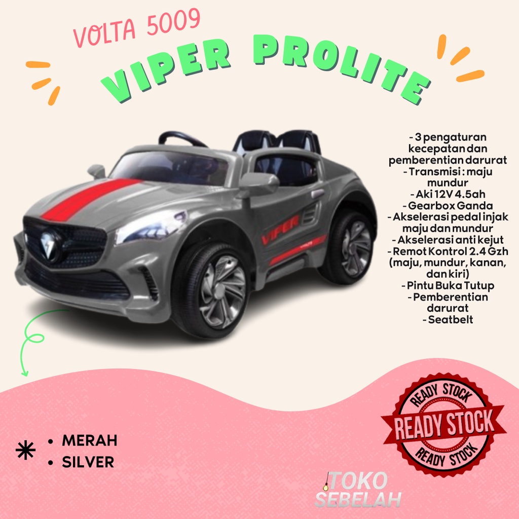 Mainan Anak Mobil Aki VIPER Prolite - VOLTA 5009