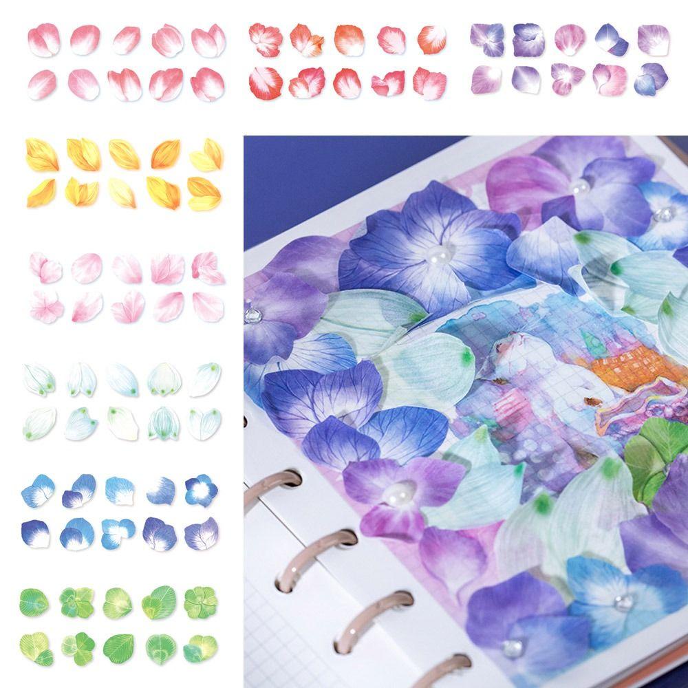 Nanas 200pcs Kelopak Bunga Pita Tulip.Ng Washi Sticker Stylish Sticky Paper