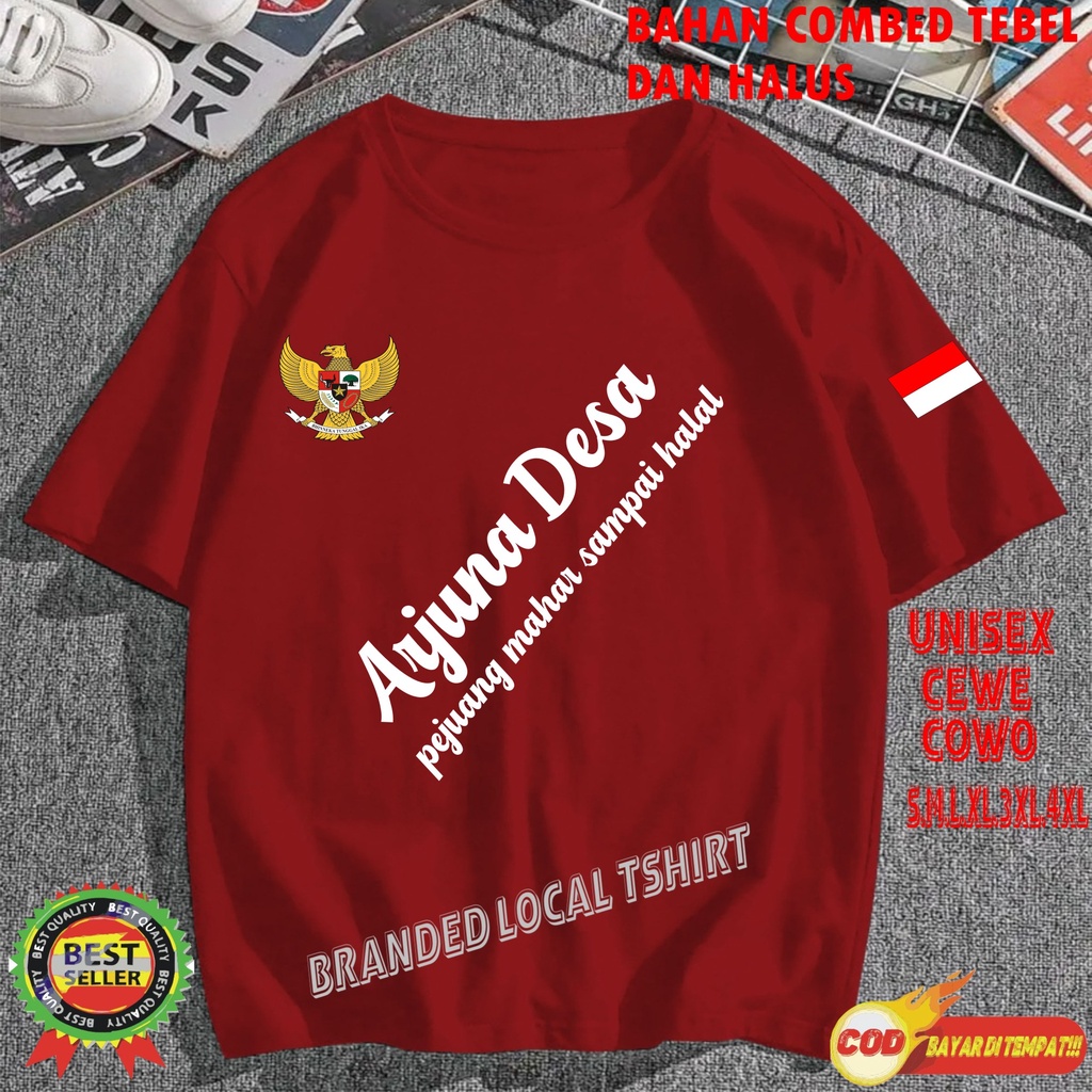 APPS Promo Diskon Kaos ARJUNA DESA GARUDA BENDERA Kaos Murah Pakaian Pria pakaian Wanita/Kaos Distro Pria Kaos Promo/Best Seller