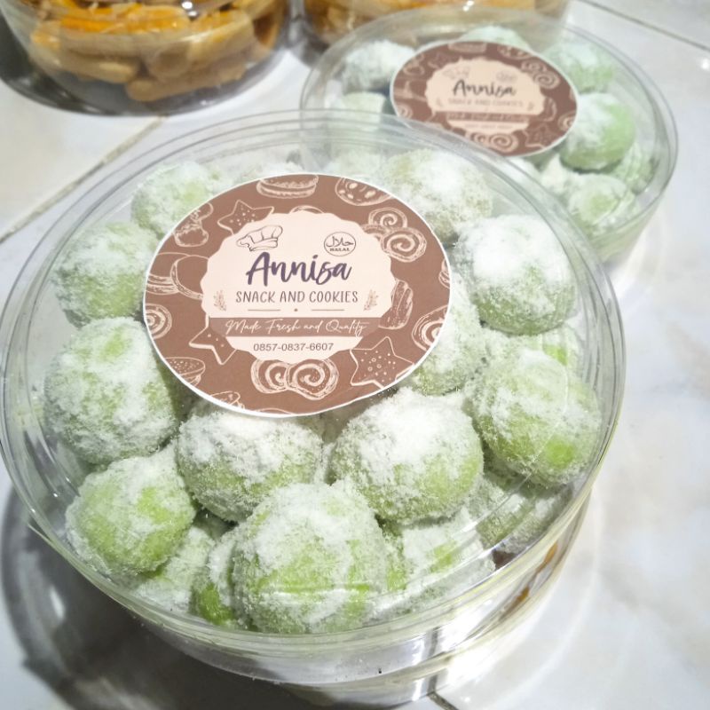 

kue kering putri salju pandan