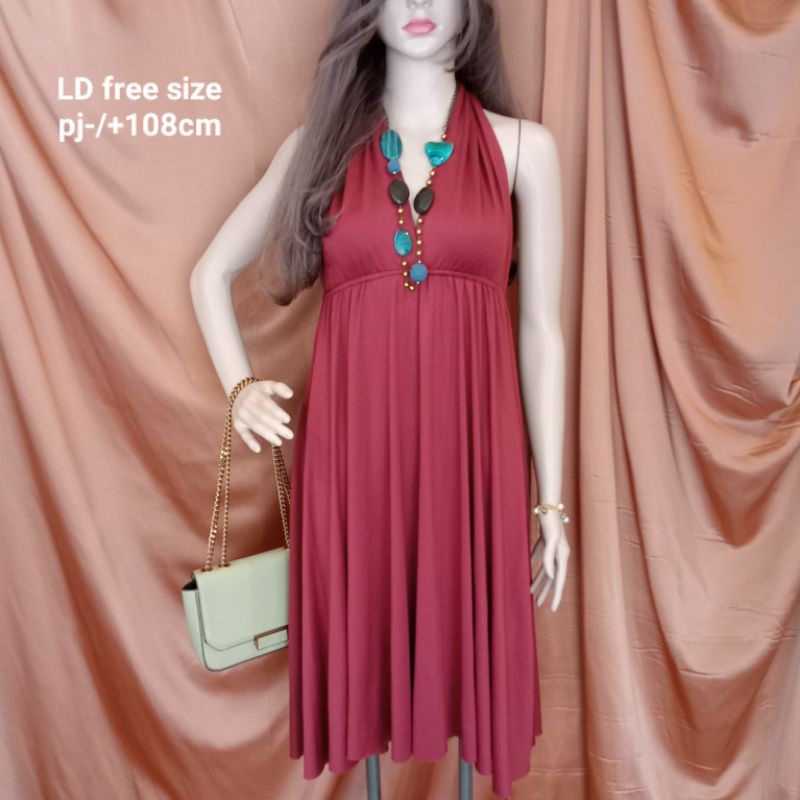 dress gaun pesta casual simple wanita cewek perempuan