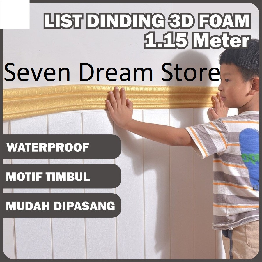 List Dinding Wallpaper 3D Motif Bunga Panjang