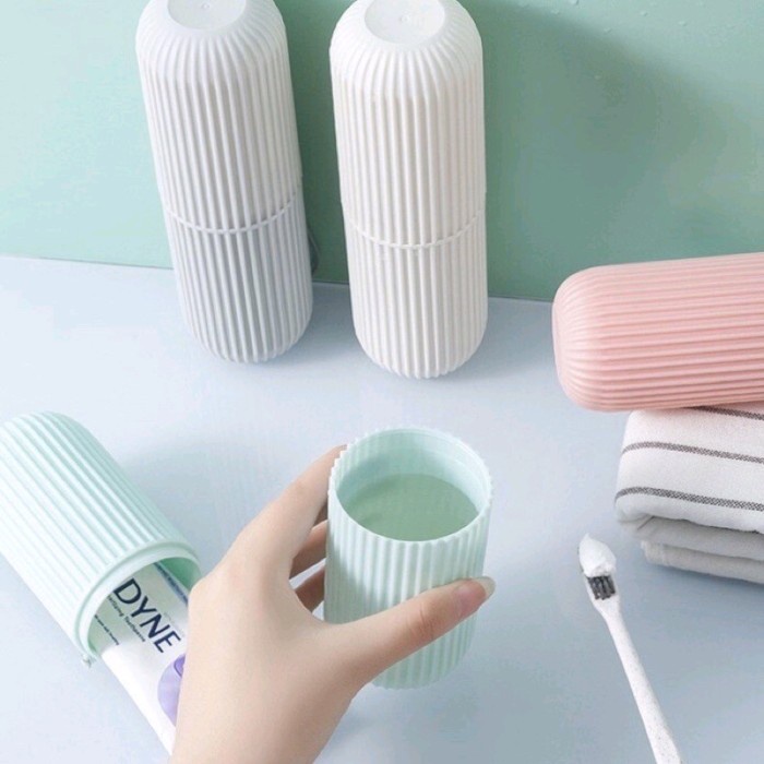 Tabung Tas Tempat Sikat gigi Odol Gelas Mug Sabun Cup Case Travel