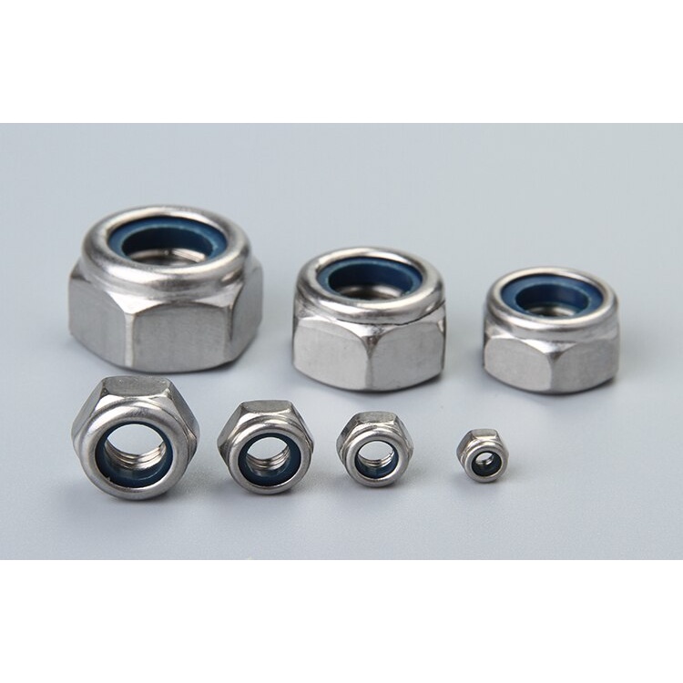 [HAEBOT] Mur HEX Nylon Lock Nut M3 M4 M5 M6 M8 M10 DIN985 SS 304 Stainless Steel Pengunci