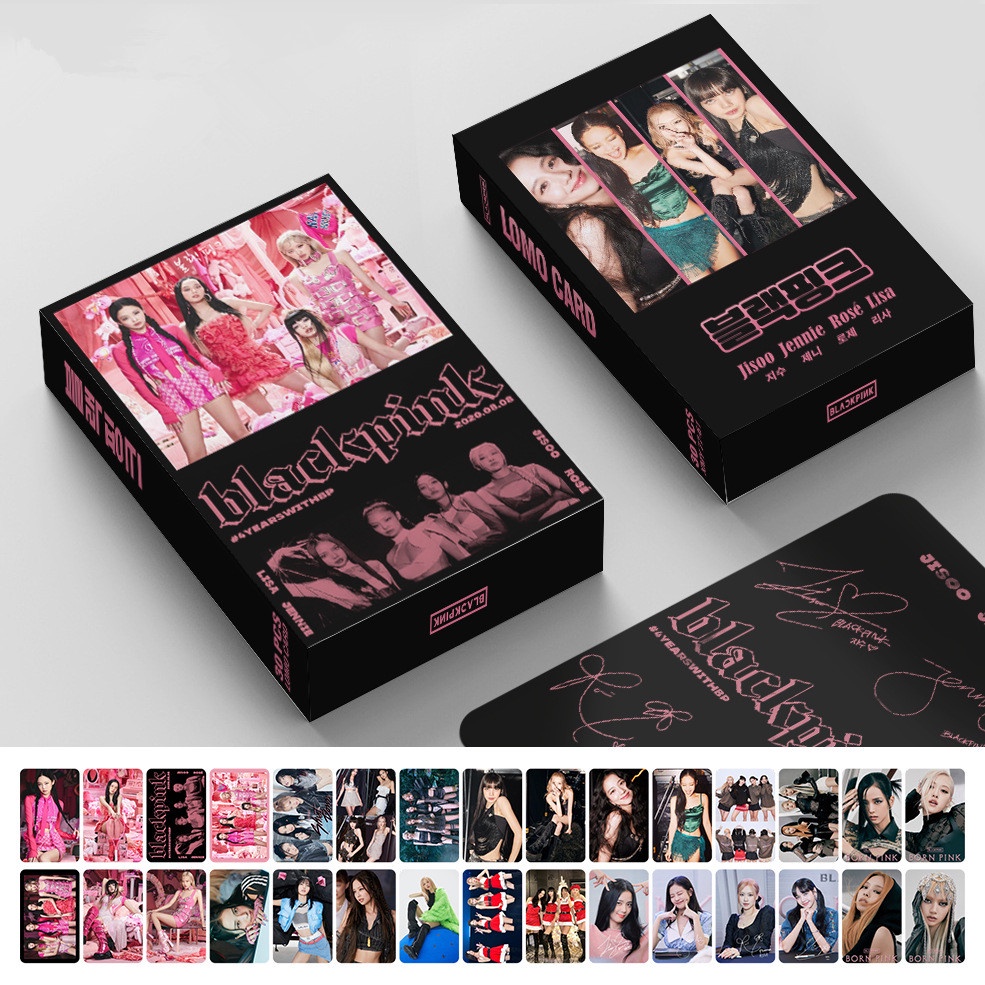 30pcs/box Album Foto BP Photocards LISA JISOO ROSE JENNIE Kartu Lomo Blackpink Kpop Postcards Blackpink