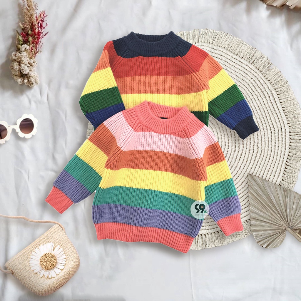 baju sweater rajut anak RAINBOW / sweater pelangi 99 ID