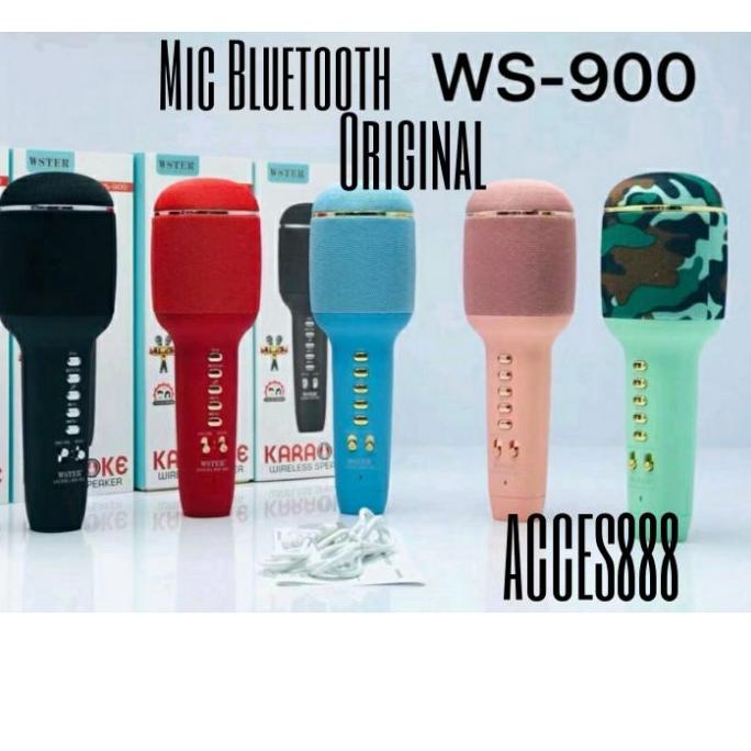 ► Mic Bluetooth Karaoke WS-900 Microphone Karaoke Bluetooth Wster WS 900 Original ➢