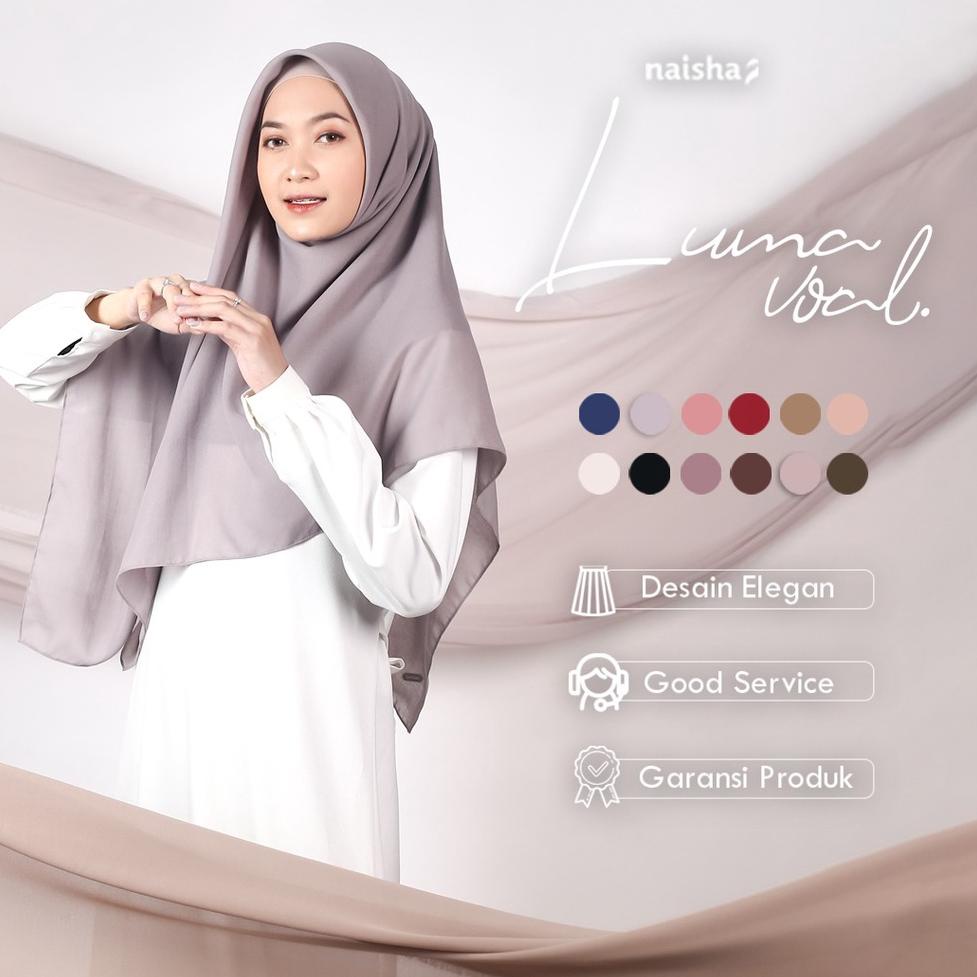 LANGSUNG ORDER Naisha Official / Luma Voal / Jilbab Voal Premium Anti Air/ Voal Premium Mudah DIbent