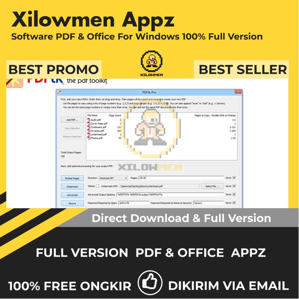 [Full Version]  PDFtk 2 – The PDF Toolkit Pro PDF Office Lifetime Win OS