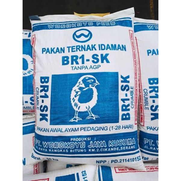 Pakan Broiler starter BR1-SK Wonokoyo Repack 10 Kg