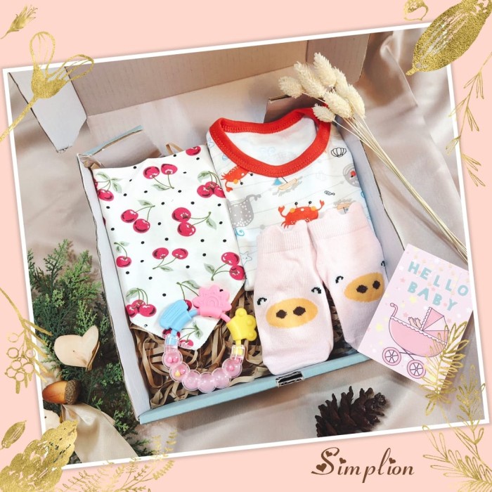 

(COD) Paket Hampers Baby Born Bayi Lahir Untuk Kado Gift Lahiran Simplion - PINK