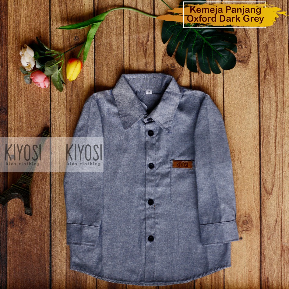 KIYOSI Kemeja Oxford Polos Anak Kemeja PANJANG Anak Best Seller 0-6 Tahun