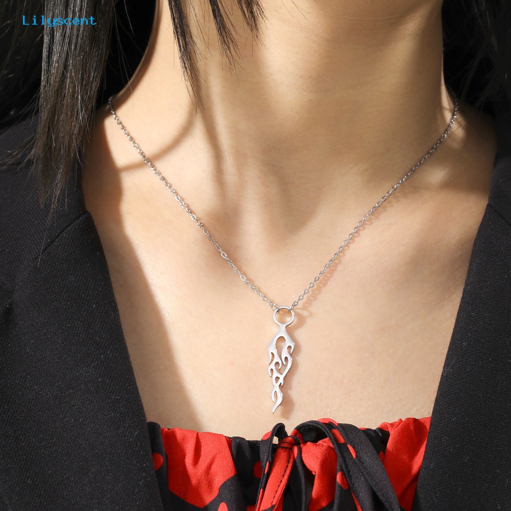 [LS] Liontin Kalung Warna Solid Berongga Keluar Indah Aksesori Perhiasan Dekoratif Permukaan Halus Bentuk Tahan Lama Wanita Kalung Hadiah