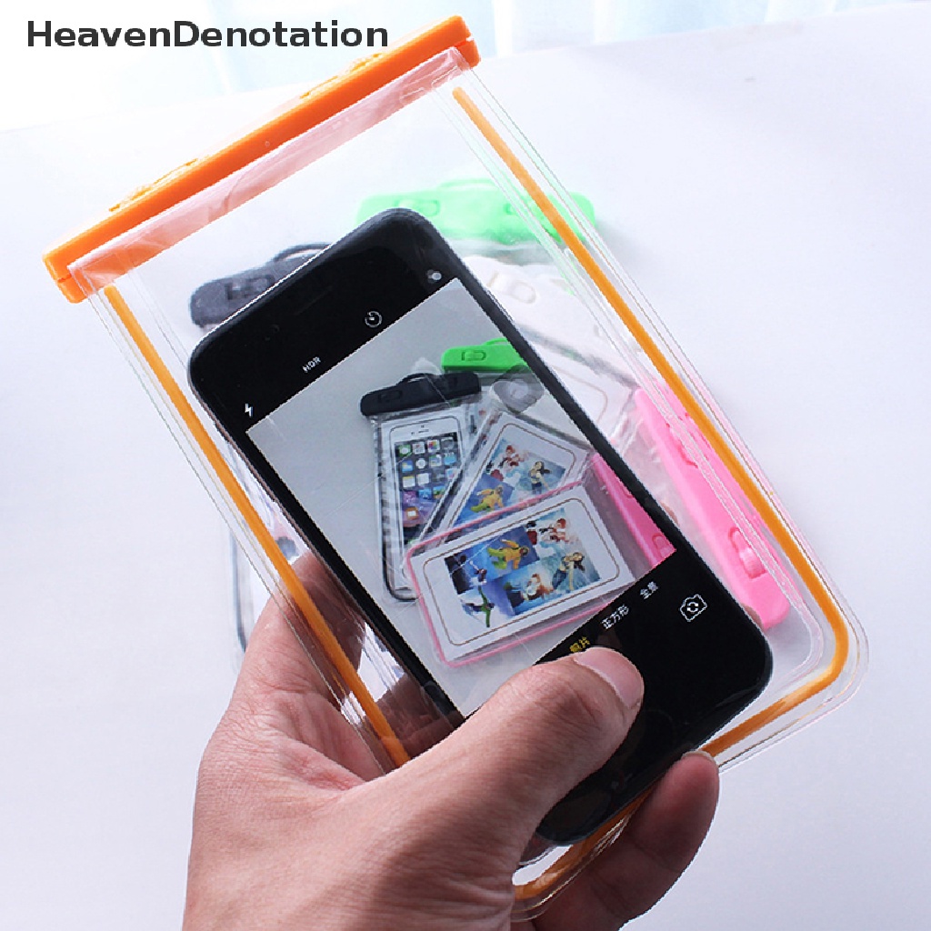 [HeavenDenotation] Tas Renang Waterproof Phone Case Water proof Bag Kantong Ponsel PVC Cover Untuk iPhone 12 Pro Xs Max XR X8 7 Galaxy S10 HDV