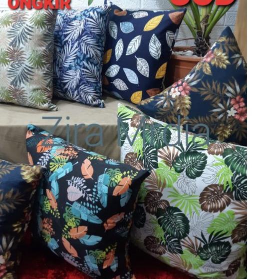 ✦ Zira -  Sarung Bantal Sofa 50x50 60x60 70x70 Bahan Kanvas, Sarung Bantal Kursi Sofa, Sarung Bantal