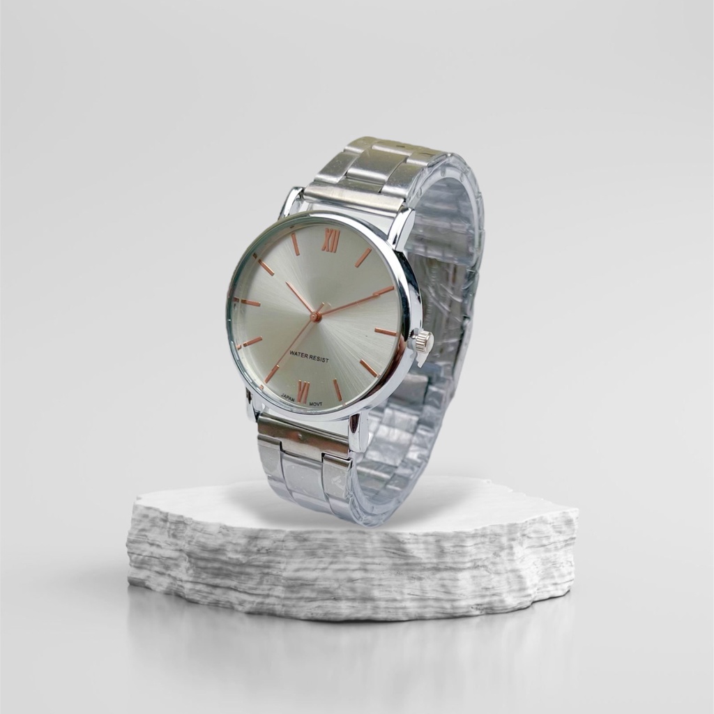 ✅COD Jam Tangan Couple Rantai Stainless Analog Watch Pria Wanita Permium Import    S1272