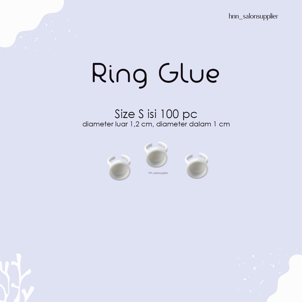 Glue Ring 100 pc Tempat Lem Untuk Bulu Mata Tanam Eyelash Extension