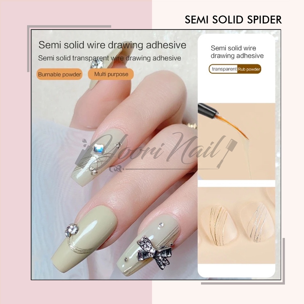 Semi solid spider nail art 8ml drawing painting uv gel nails spider solid gel