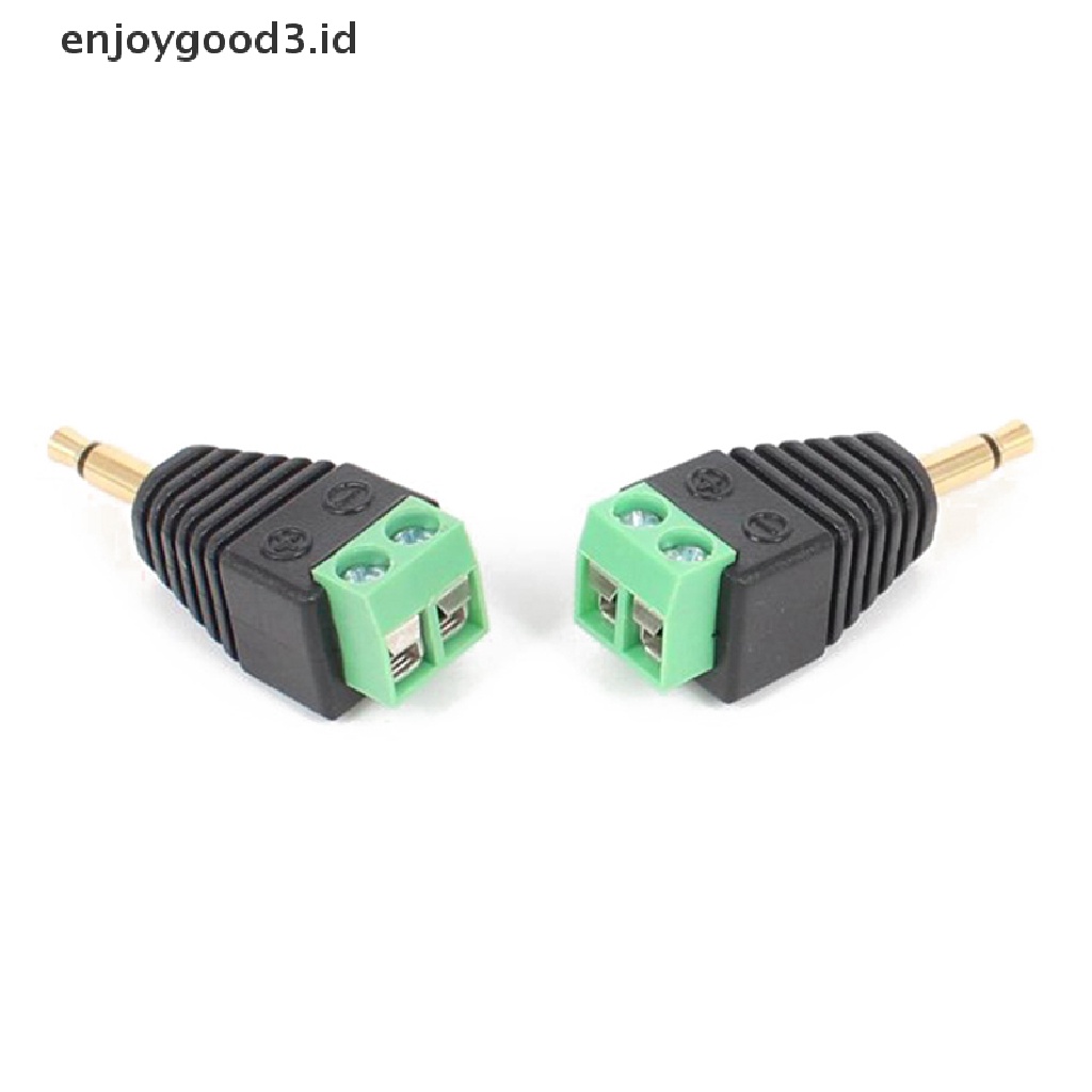 【 Rready Stock 】 3.5mm Mono Male to AV Screw Terminal Mono Jack Stereo Male Plug Audio Mono Channel Plug To Screw Terminal Audio Mono Channel Plug （ ID ）