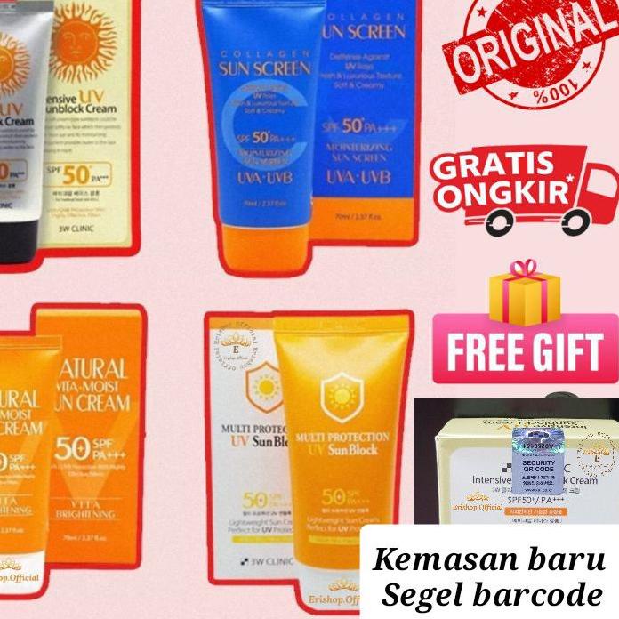 ✥ 3W Clinic Intensive UV Sunblock Cream SPF 50+ PA+++ 70ml / Sunscreen 3W Clinic Ori ♪