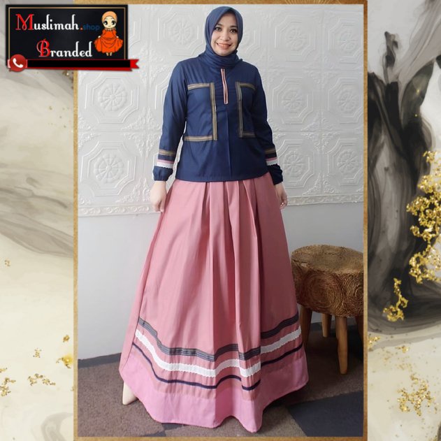 Baju Pesta Terbaru Setelan Wanita Hijab D317 / Setelan Baju Lebaran  - MUSLIMAH BRANDED