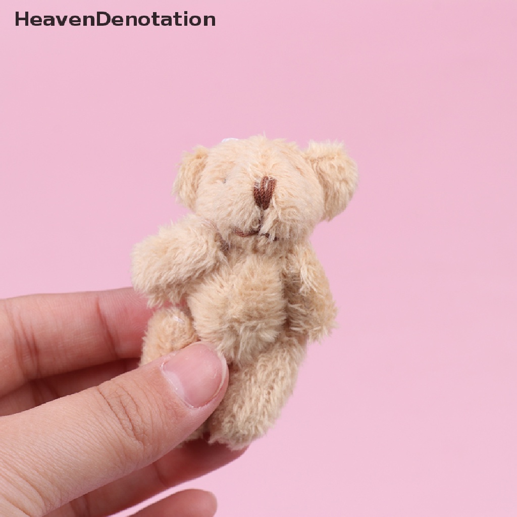 [HeavenDenotation] Beruang Kecil Mainan Empuk Mewah Beruang Buatan Tangan Kecil Peluk Saku Hewan Kecil Lucu HDV
