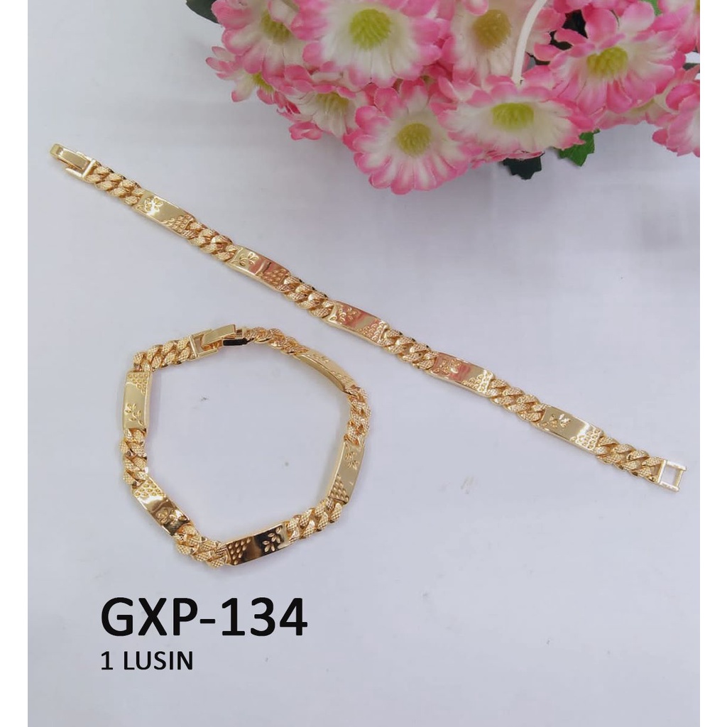 [1 LUSIN ISI 12] GELANG XP RANTAI EMAS GOLD PLAT TITIK TERMURAH / DUNIA GELANG TERBARU