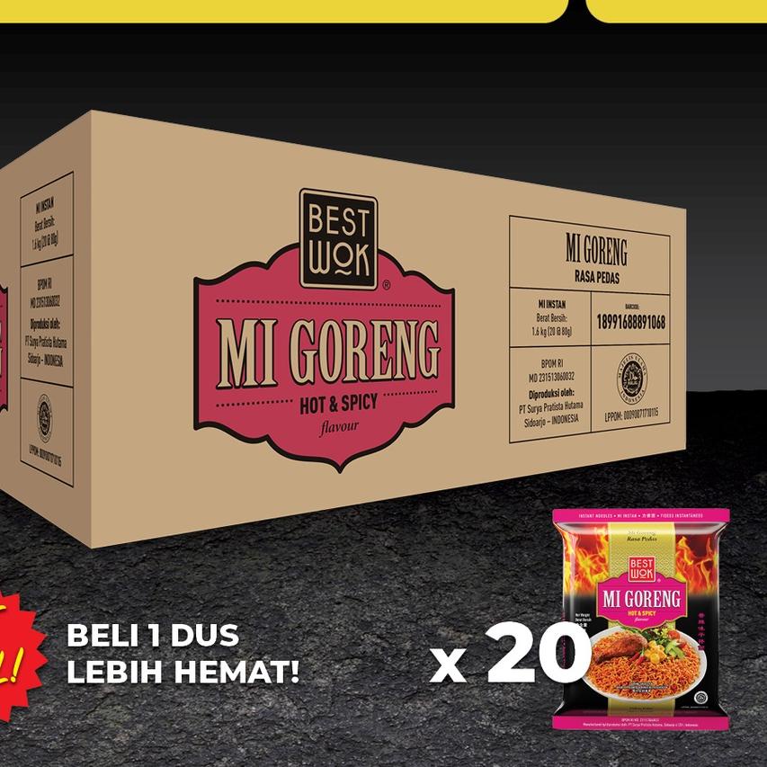 

● Best Wok Mi Goreng Hot & Spicy Dus 20 pcs (Export Multipack) ♚