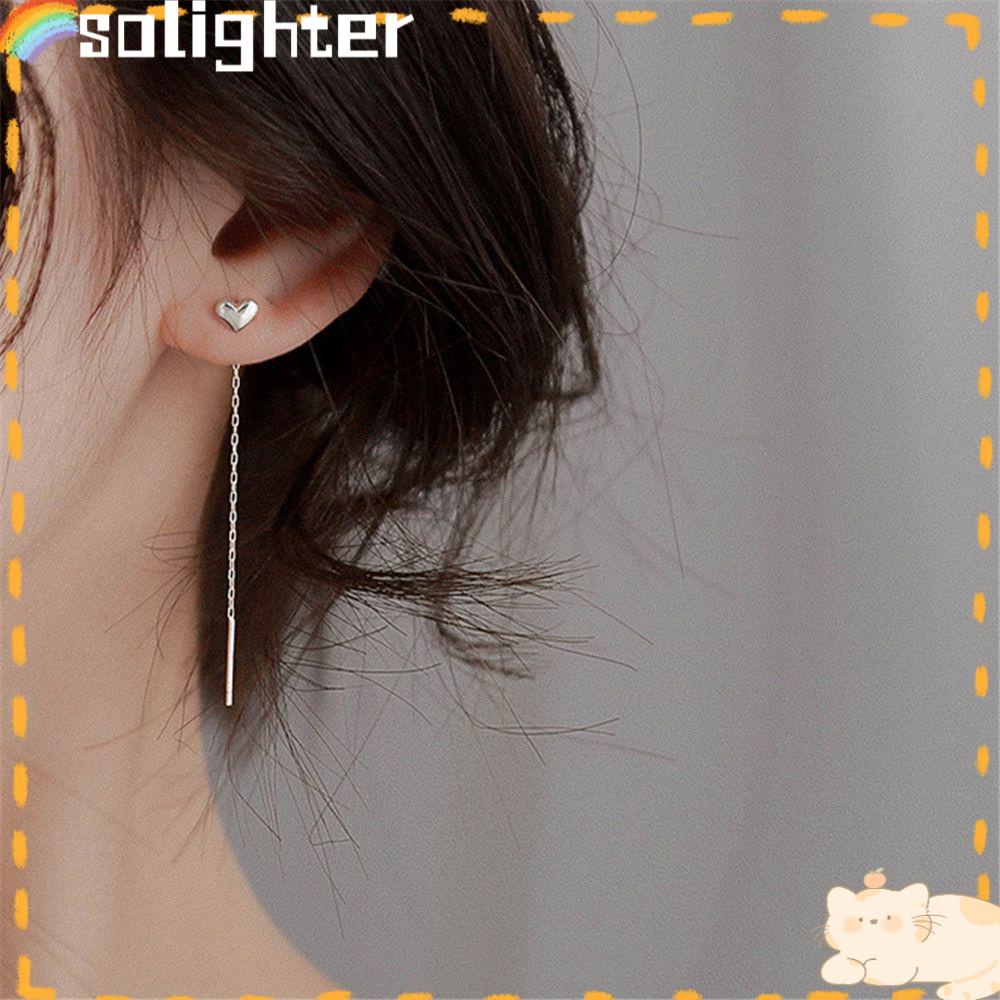 Solighter Love Ear Line Aksesoris Fresh New Stud Earrings