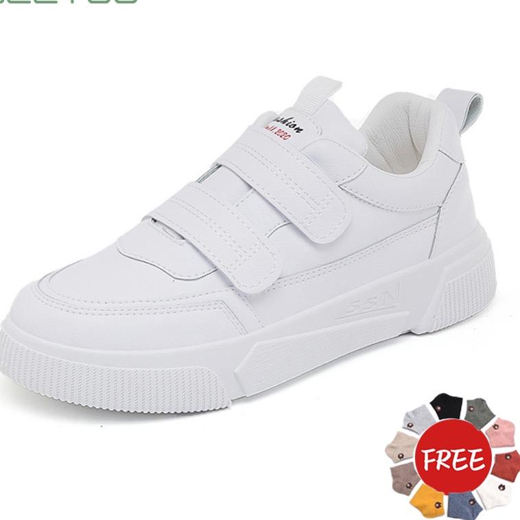 Harga Bersahabat Beeyoo Sepatu Wanita Tanpa Tali Sepatu Sneakers Wanita Fashion Sepatu Kets WK101