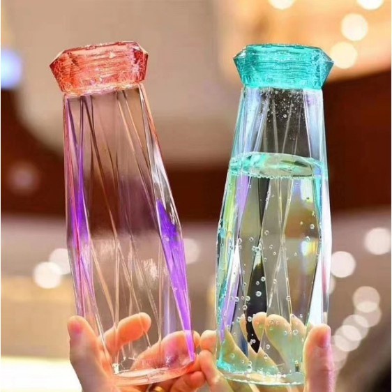 Botol Kaca Diamond isi 420ml GQ-1 Botol Minum Kaca