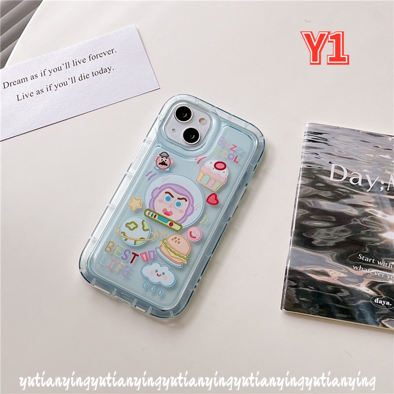 Case Untuk Realme 6i 5i 5s C11 2021 5c20 C20A C3 Realme C25 C11 2020 C15 C25s C33 C35 C25Y C21Y C12 Kartun Toy Story Alien Buzz Lightyear Airbag Shockproof Lembut TPU Cover