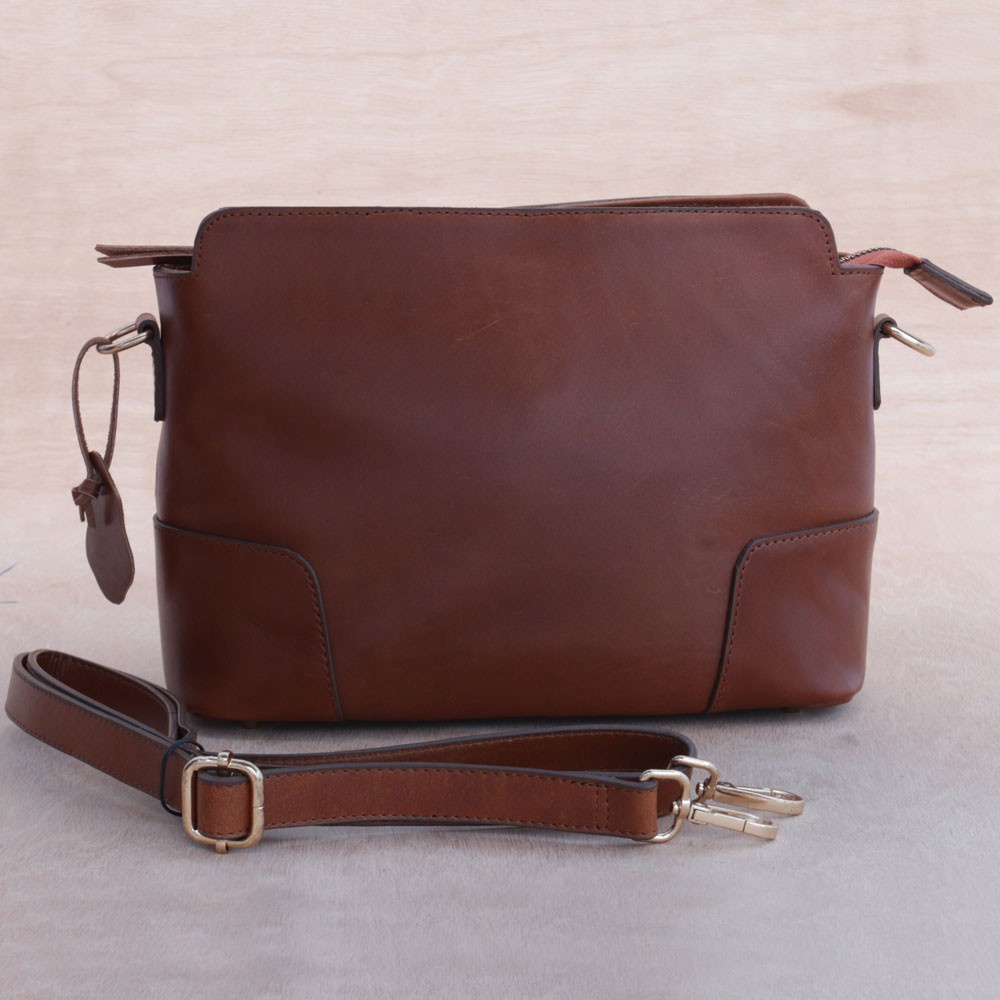 Tas Kulit Asli Tas Slempang Kulit Cewek AL02 Morgante Sling Bag Fungsional KULIT SAPI ASLI ALICE LEATHER BISA COD