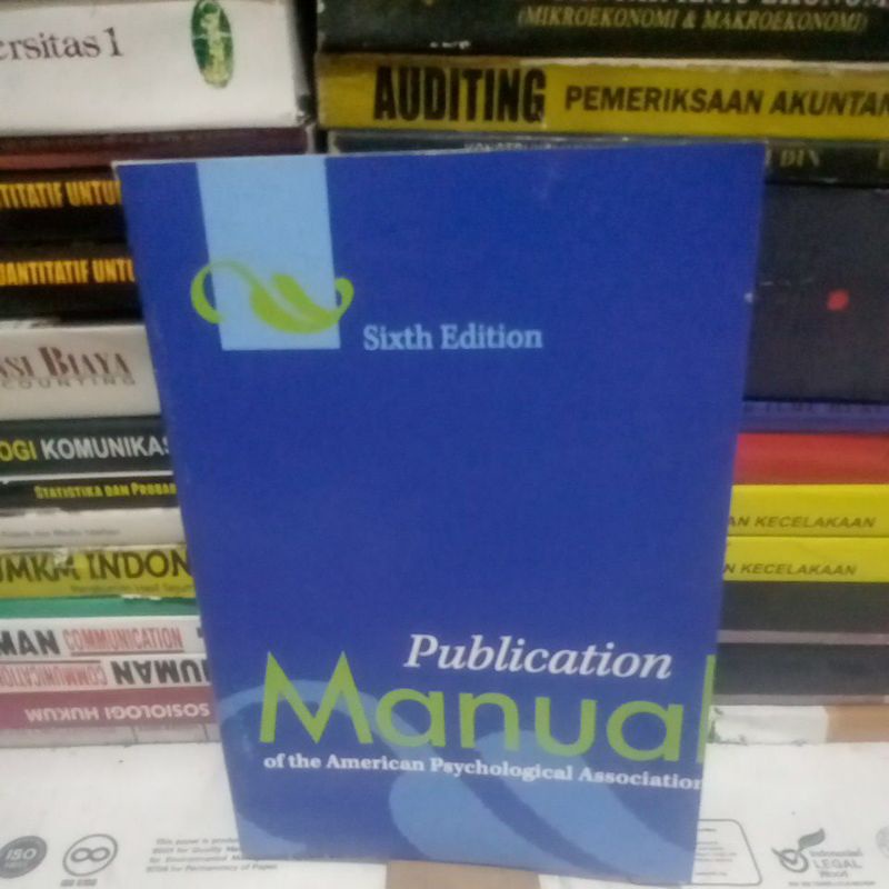 

publication MANUAL SIXTH EDITION