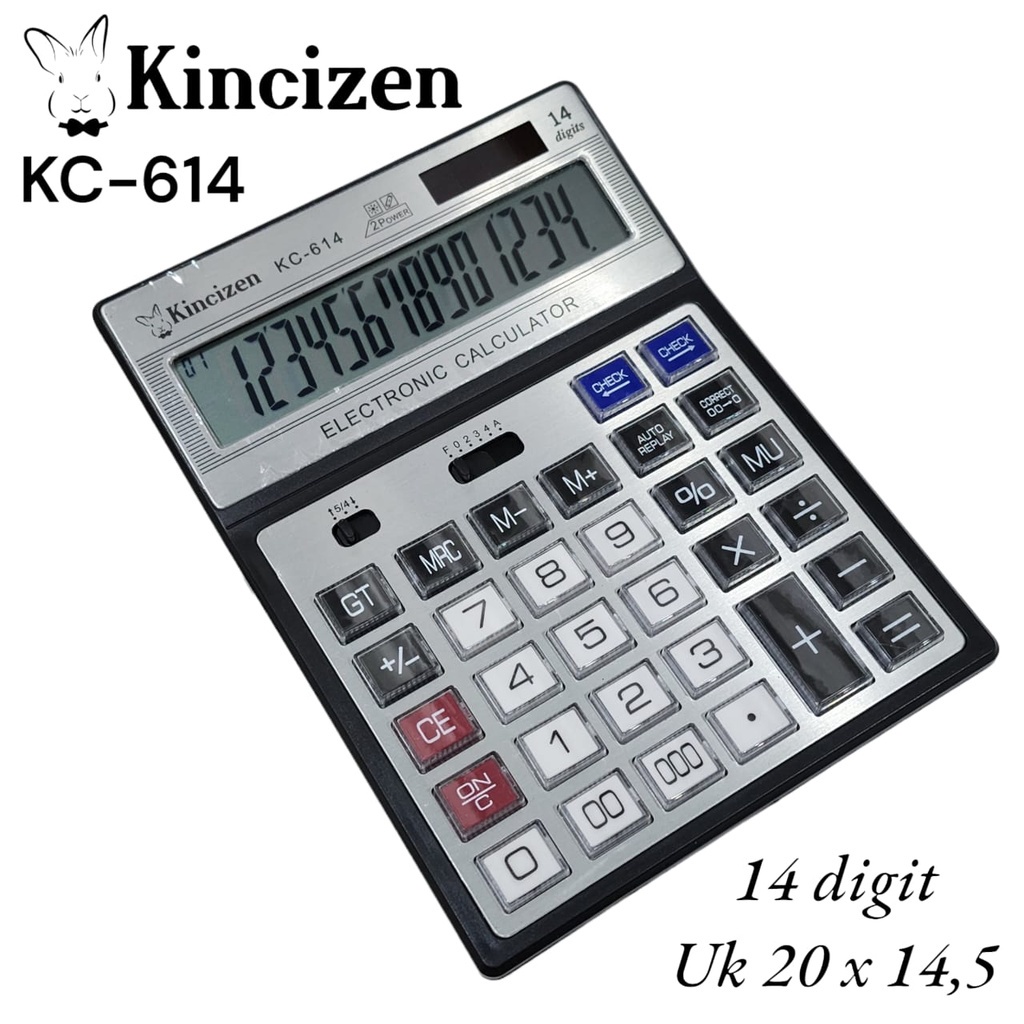 

Kalkulator KINCIZEN KC- 614 / Kalkulator KINCIZEN KC-614 Tombol Besar Mika 14 DIGIT KC 614