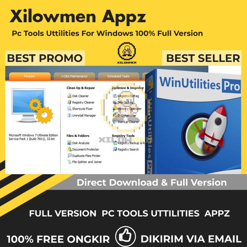 [Full Version] WinUtilities Professional Pro PC Tools Software Utilities Lifetime Win OS