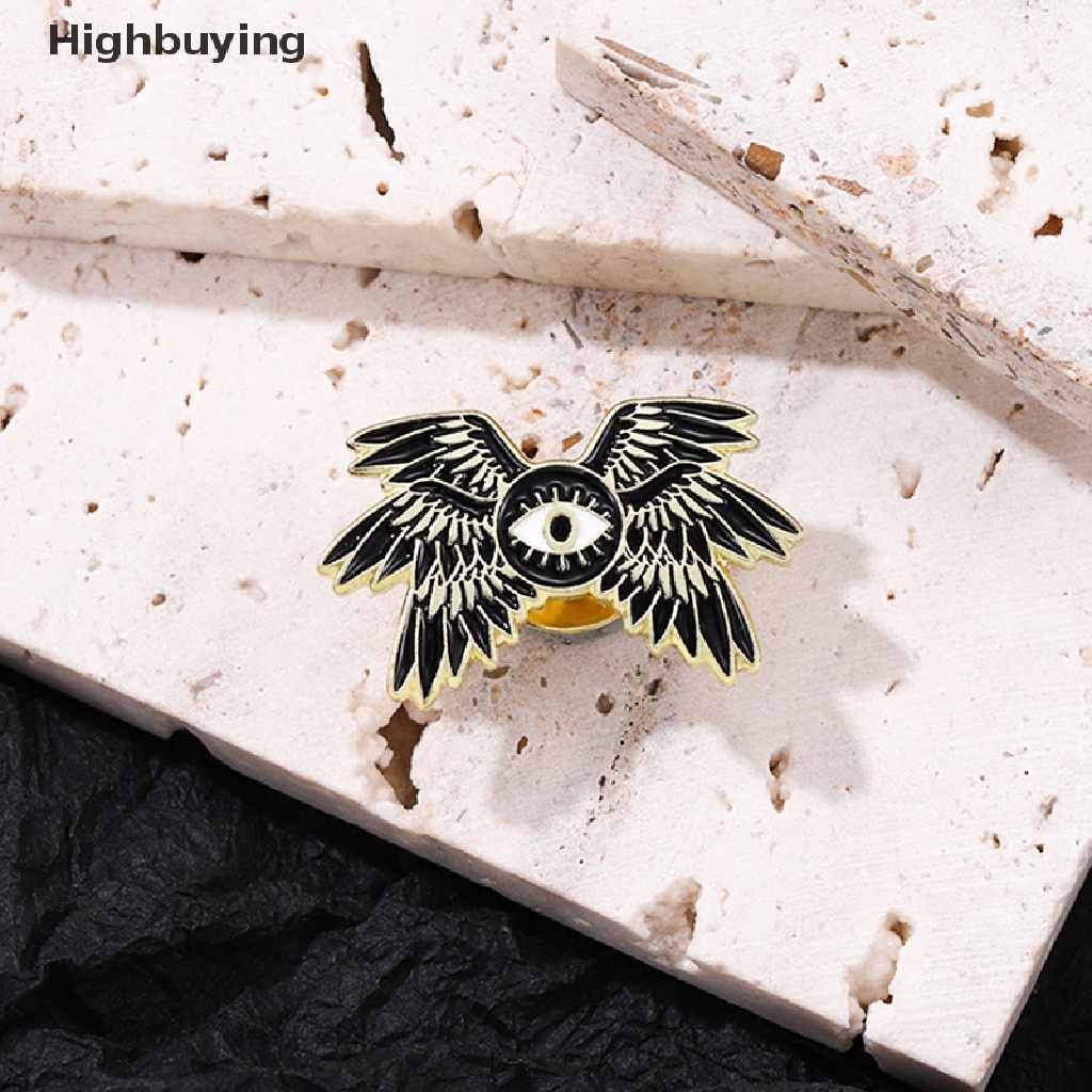 Hbid Mata Horus Seraph Sayap Enamel Lencana Bros DIY Ransel Kerah Lapel Pin Pesta Perhiasan Aksesoris Glory