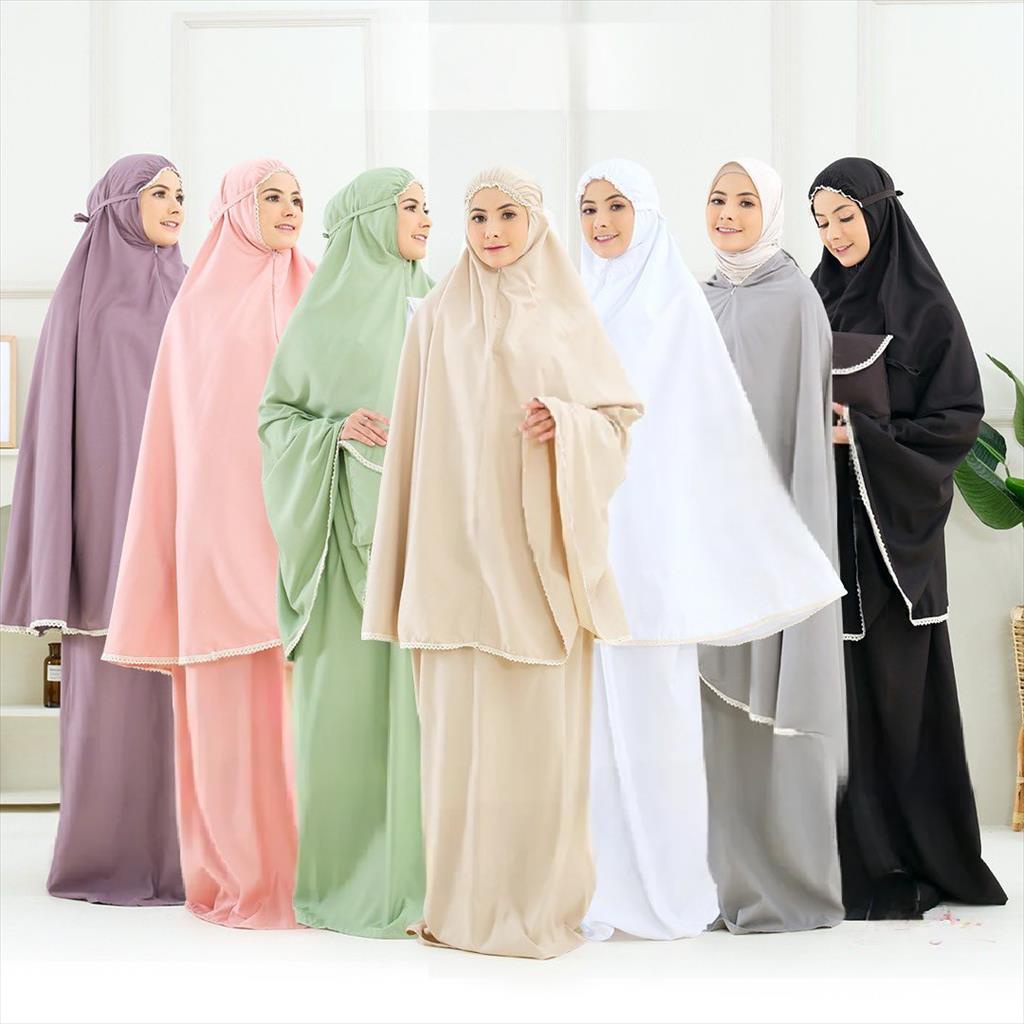 Mukena Dewasa 2 IN 1 - Mukena Travelling Katun Renda Premium