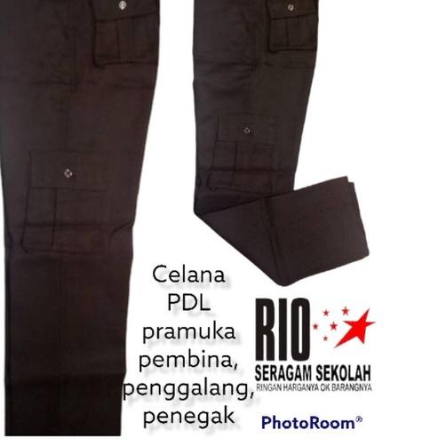 ➲ CELANA PRAMUKA PDL PEMBINA PENEGAK RIO LAKI2 PANJANG KANTONG 6 buah BAHAN RAPILO RAFILO GABARDINE,