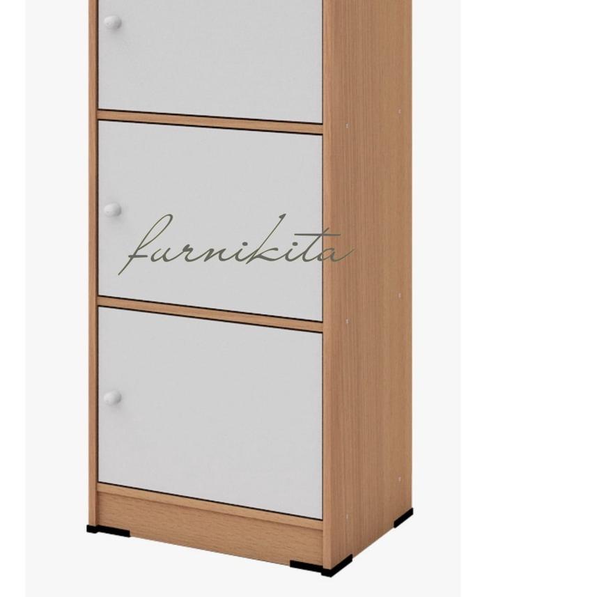 ✼ JTR - RAK BUKU 3 PINTU SERBAGUNA KAYU ❁