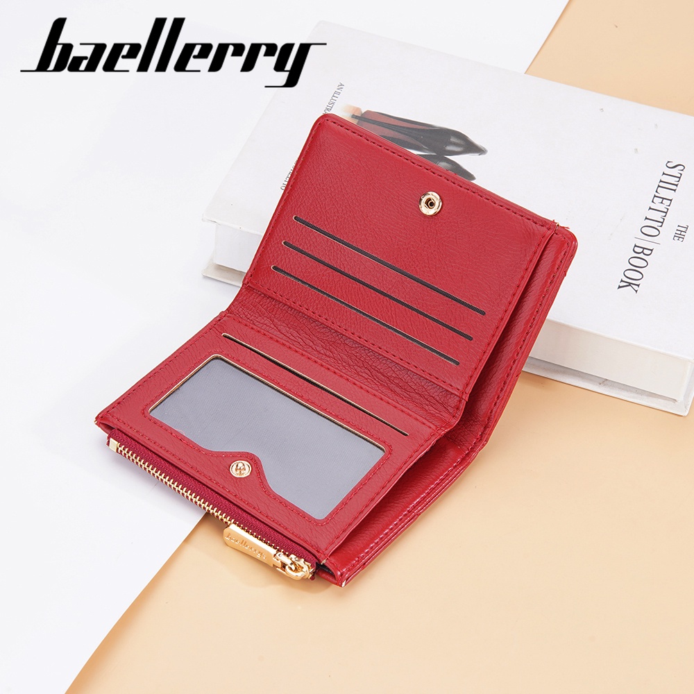 BAELLERRY N2385 Dompet Wanita Lipat Bahan Kulit PU Leather Premium WATCHKITE WKOS