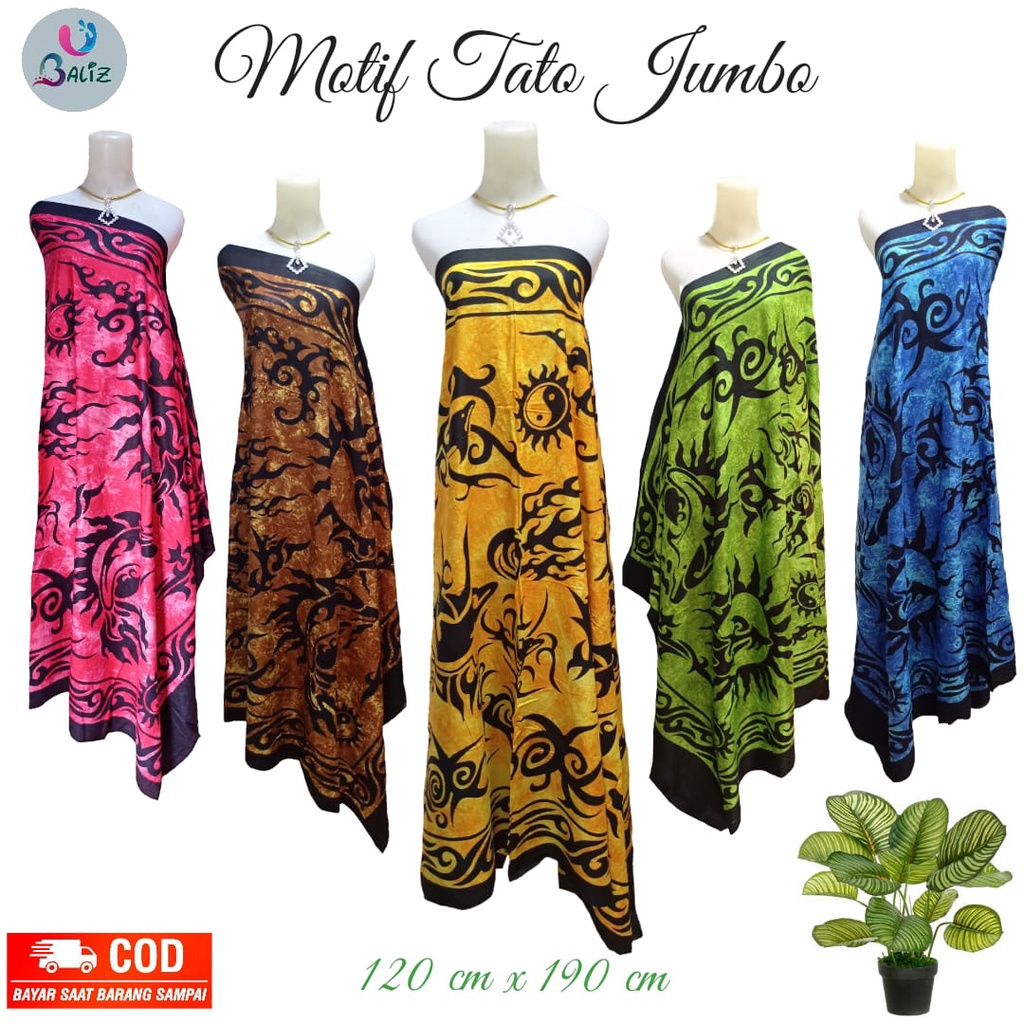 Kain Pantai Kain Bali Pantai - Kain Bali Motif Tato Baru Jumbo - Sarung Pantai SEMBILAN MODE - Sarung Bali - Kain Pantai - Kain Katun Jepang - Kain Untuk Hiasan Dinding - Kain Untuk Plafon Mobil Truk Dan Mobil 3/4 Lainnya