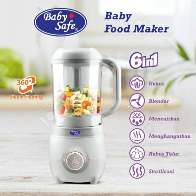 Baby Safe Baby Food Maker LB012, Perlengkapan MPASI babysafe, mesin untuk MPASI