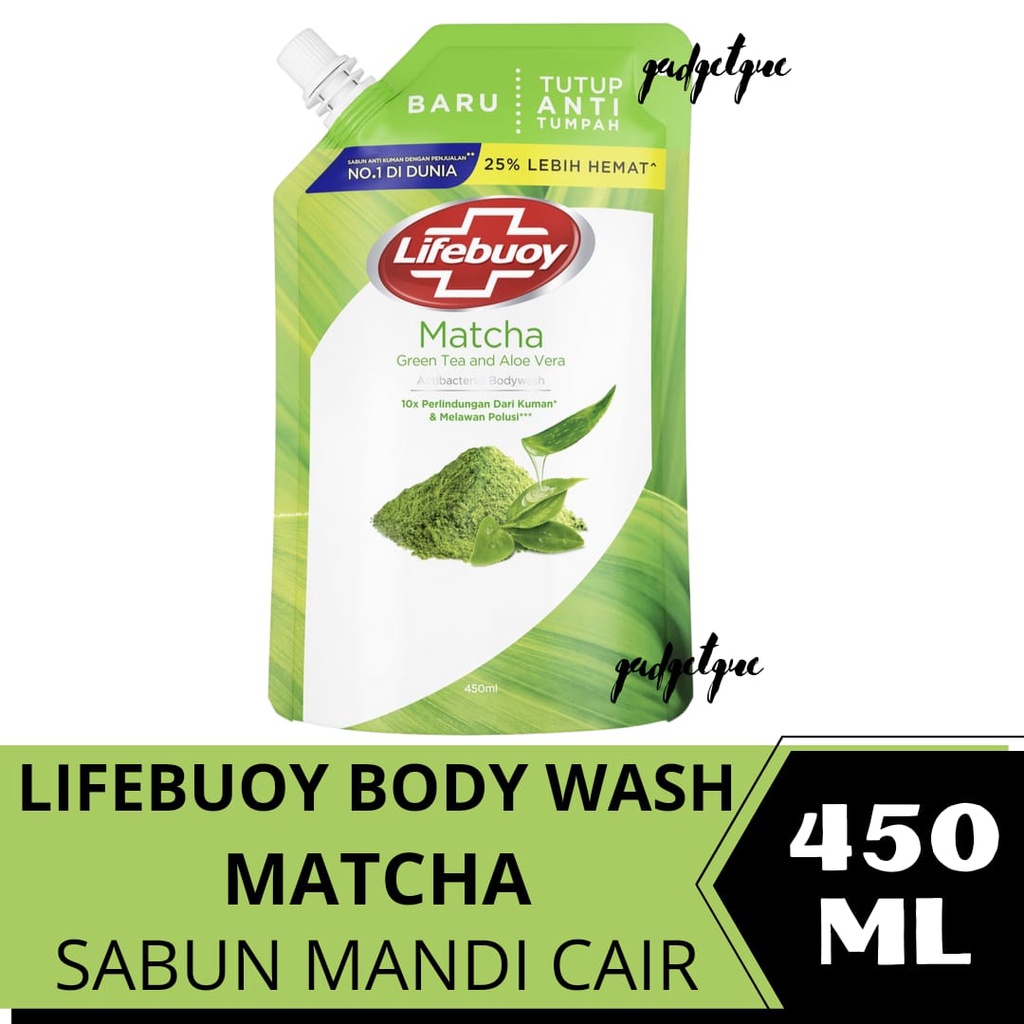 Sabun cair lifebuoy body wash matcha green tea 450ml sabun mandi cair lifebuoy sabun lifebuoy refill