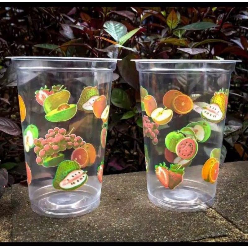 

GELAS PLASTIK SABLON BUAH / FRESH FRUIT STARINDO 14 OZ & 16 OZ (20 PACK / 1 DUS)