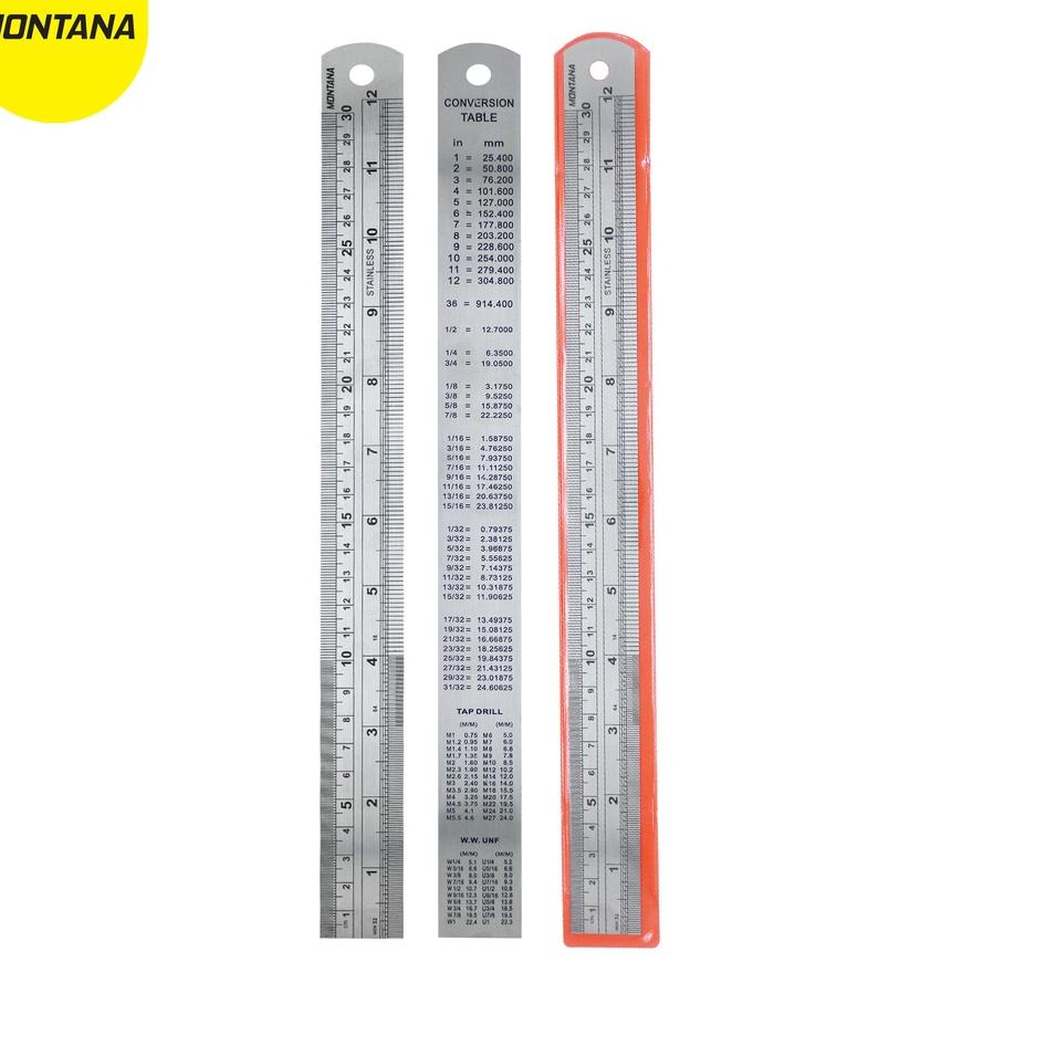 

Stock Ready MONTANA Ruler / Penggaris MONTANA 30 cm Metal RT-30S